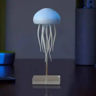 Jellyfish Cartoon LED Nihgt Light Voice Control Gradient Cute Rotating Jellyfish Hanging Bedside Lamp RGB Table Lamps Room Decor